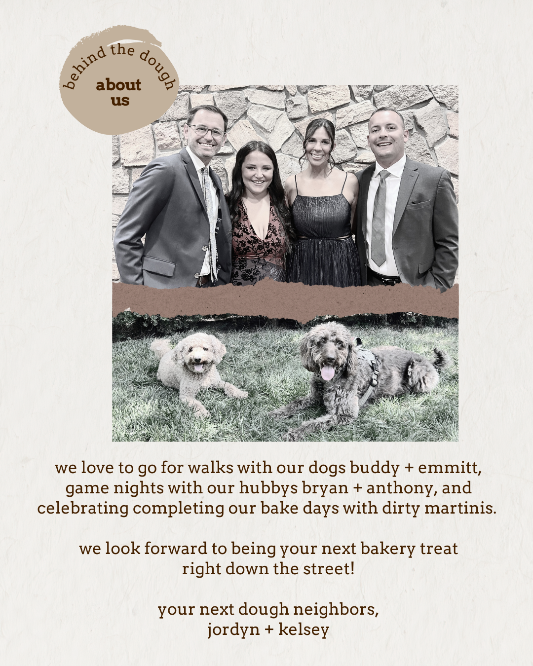 our story - page 4: about kelsey and jordyn